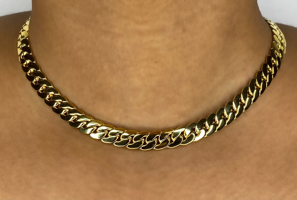 Rose Cuban Link Necklace