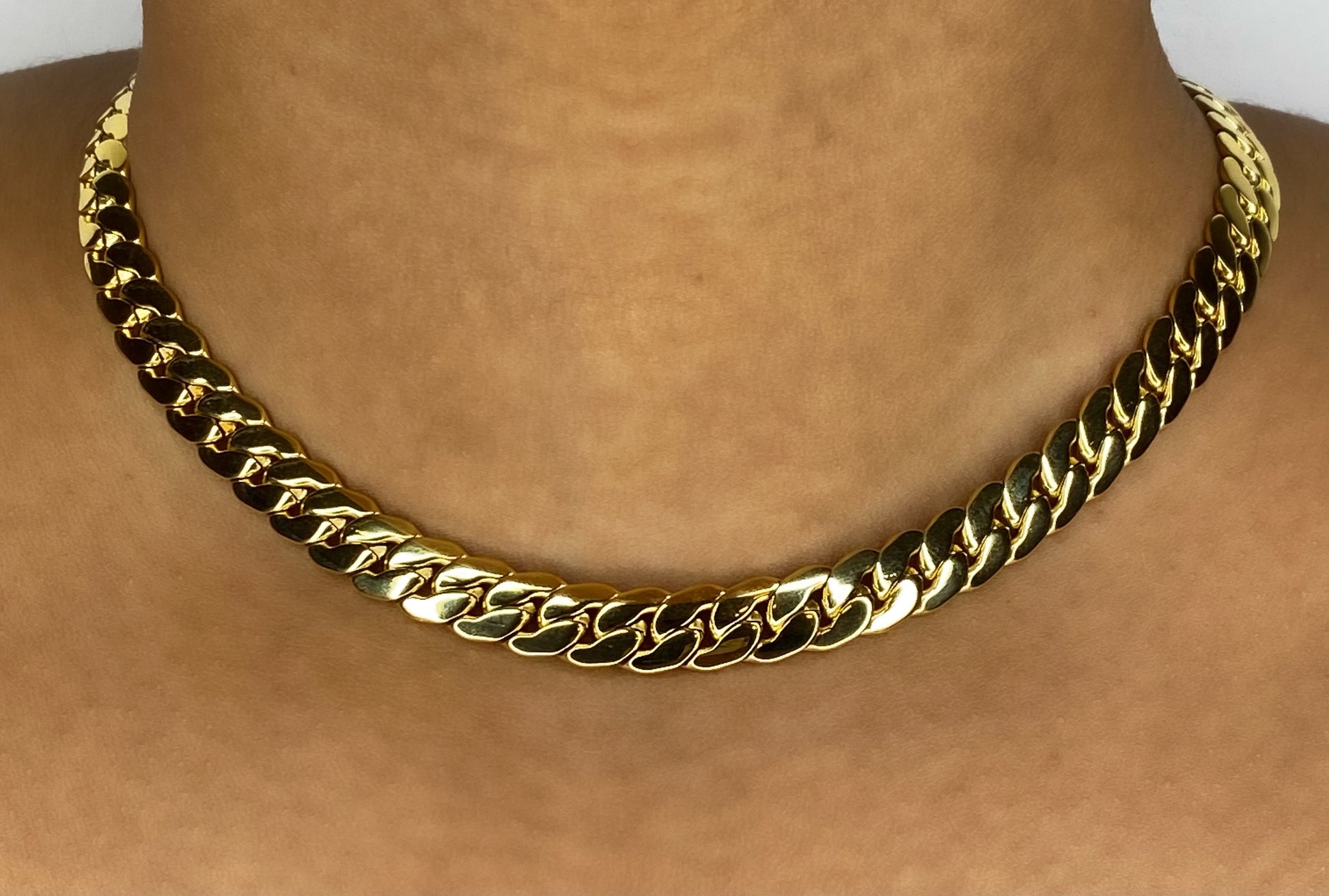 Rose Cuban Link Necklace