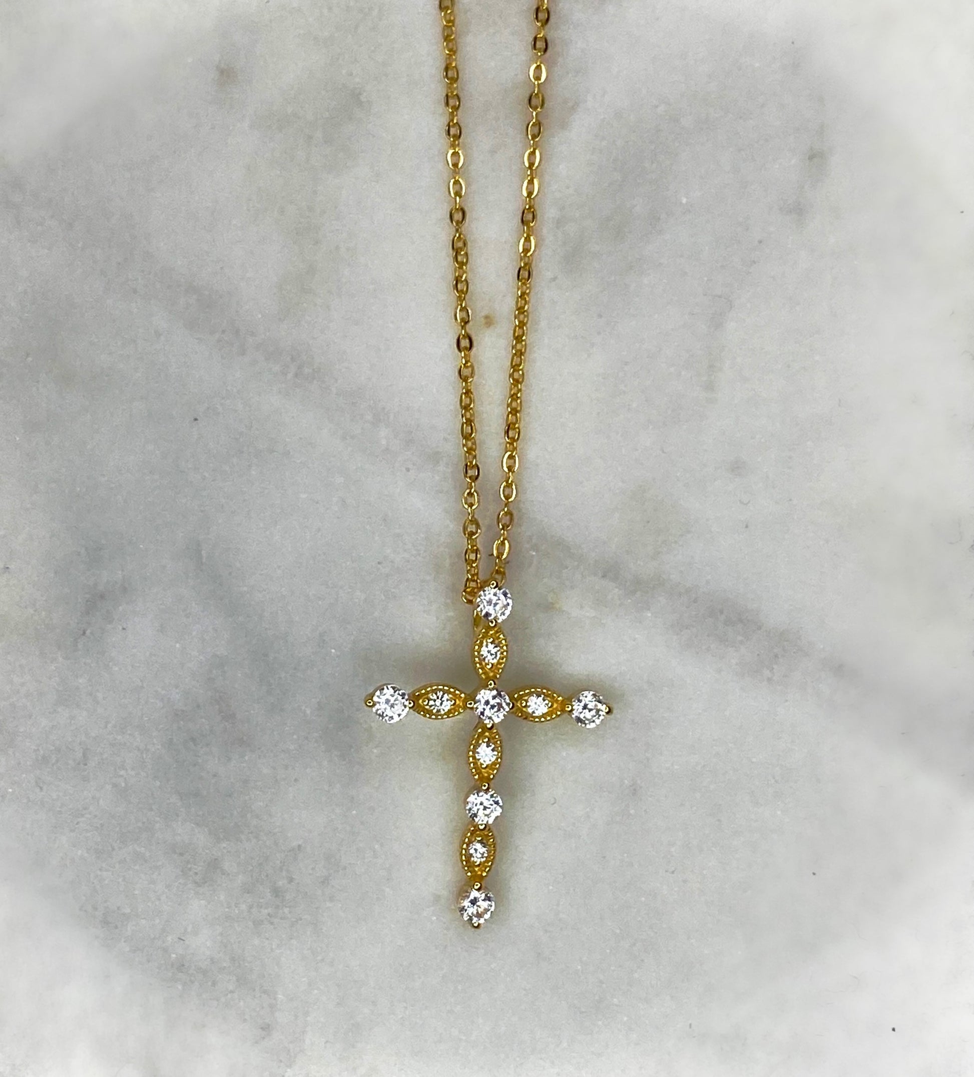 Estelle Cross Necklace