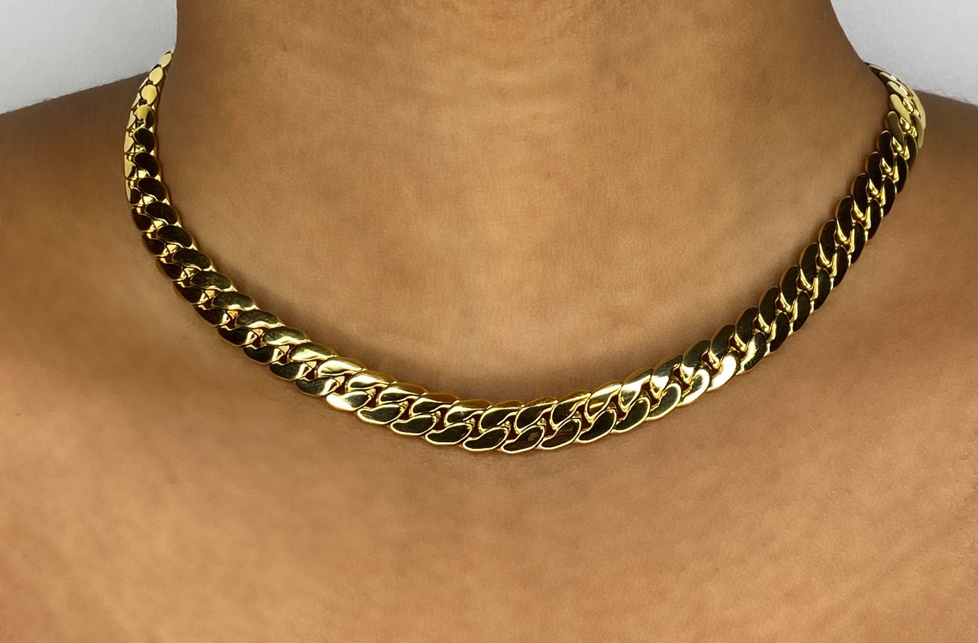 Rose Cuban Link Necklace