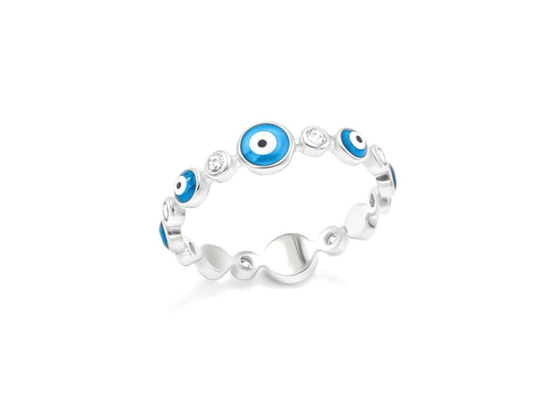 Blue Evil Eye Ring