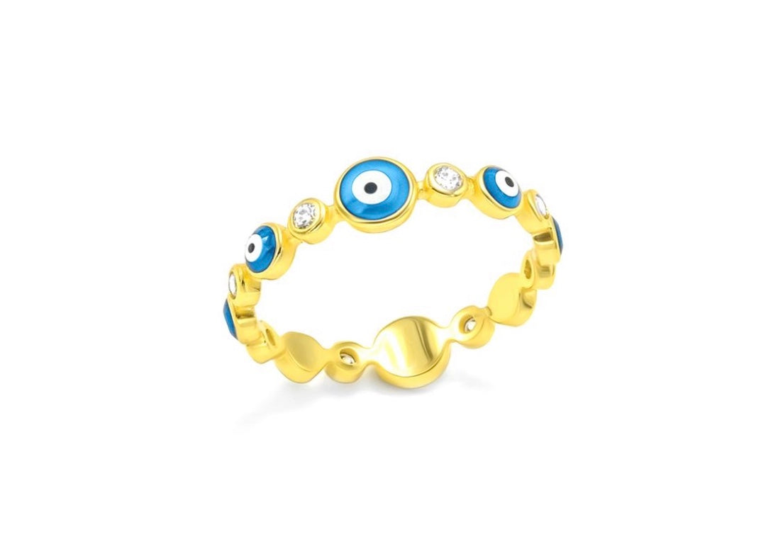 Blue Evil Eye Ring
