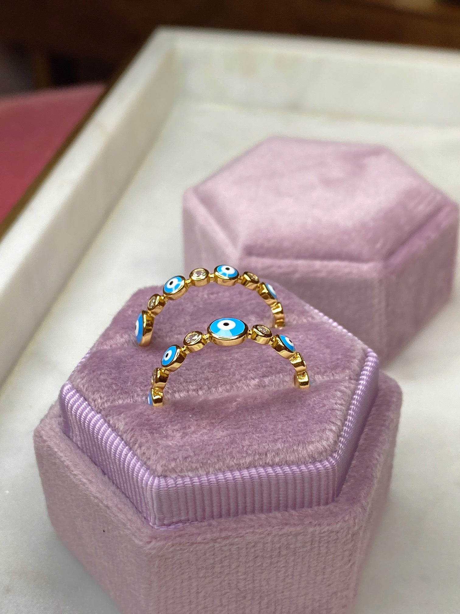 Blue Evil Eye Ring