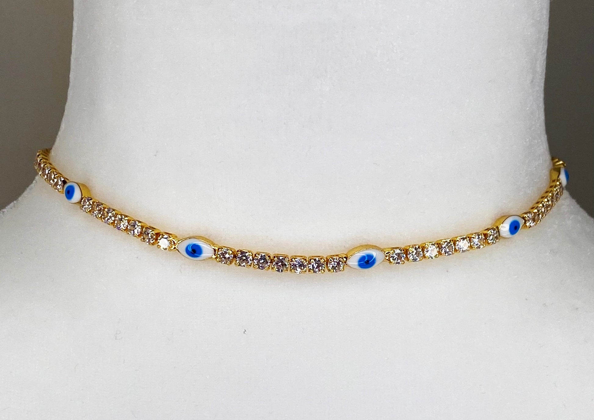 Rina Evil Eye Choker Necklace