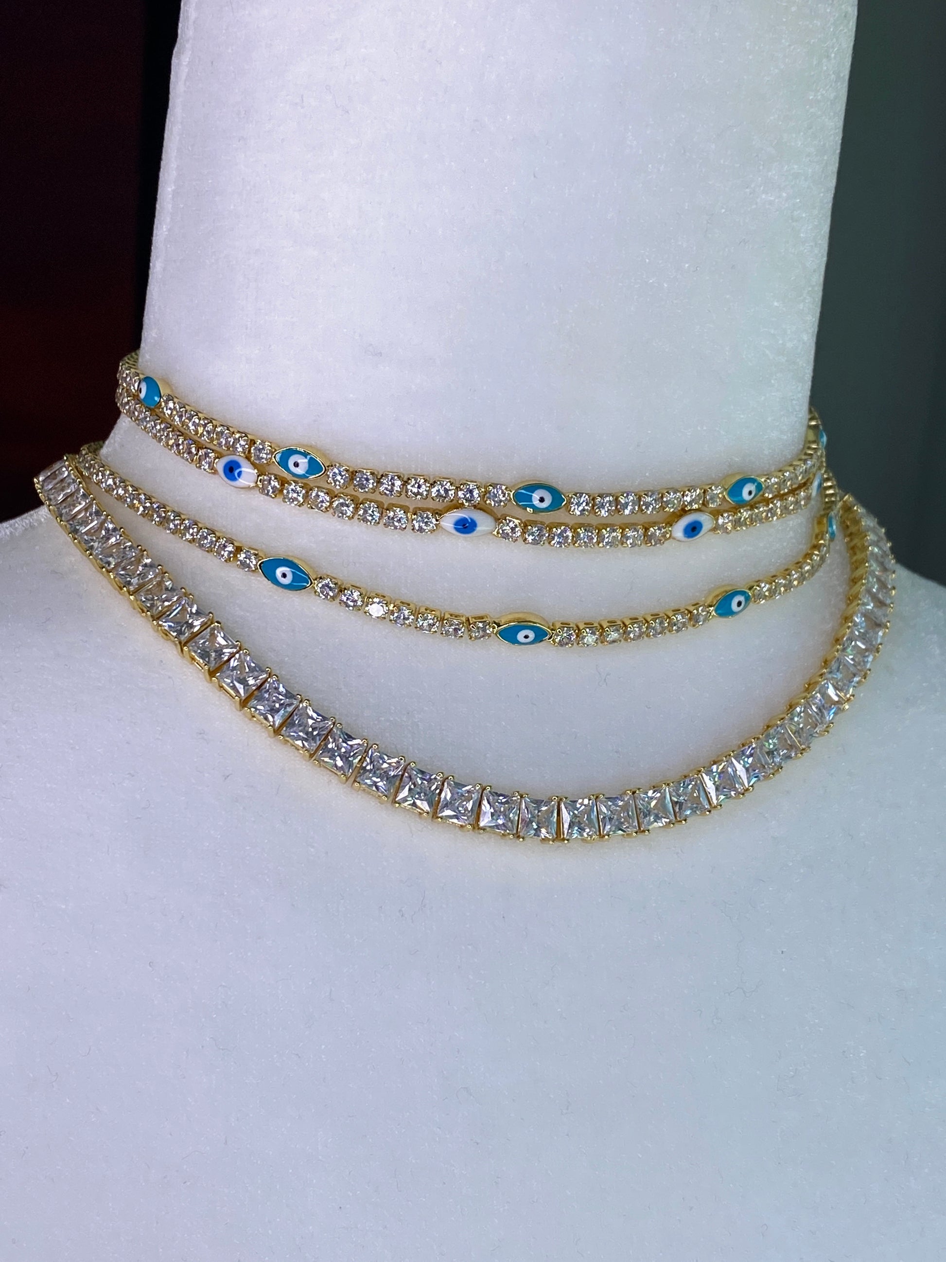 Rina Evil Eye Choker Necklace