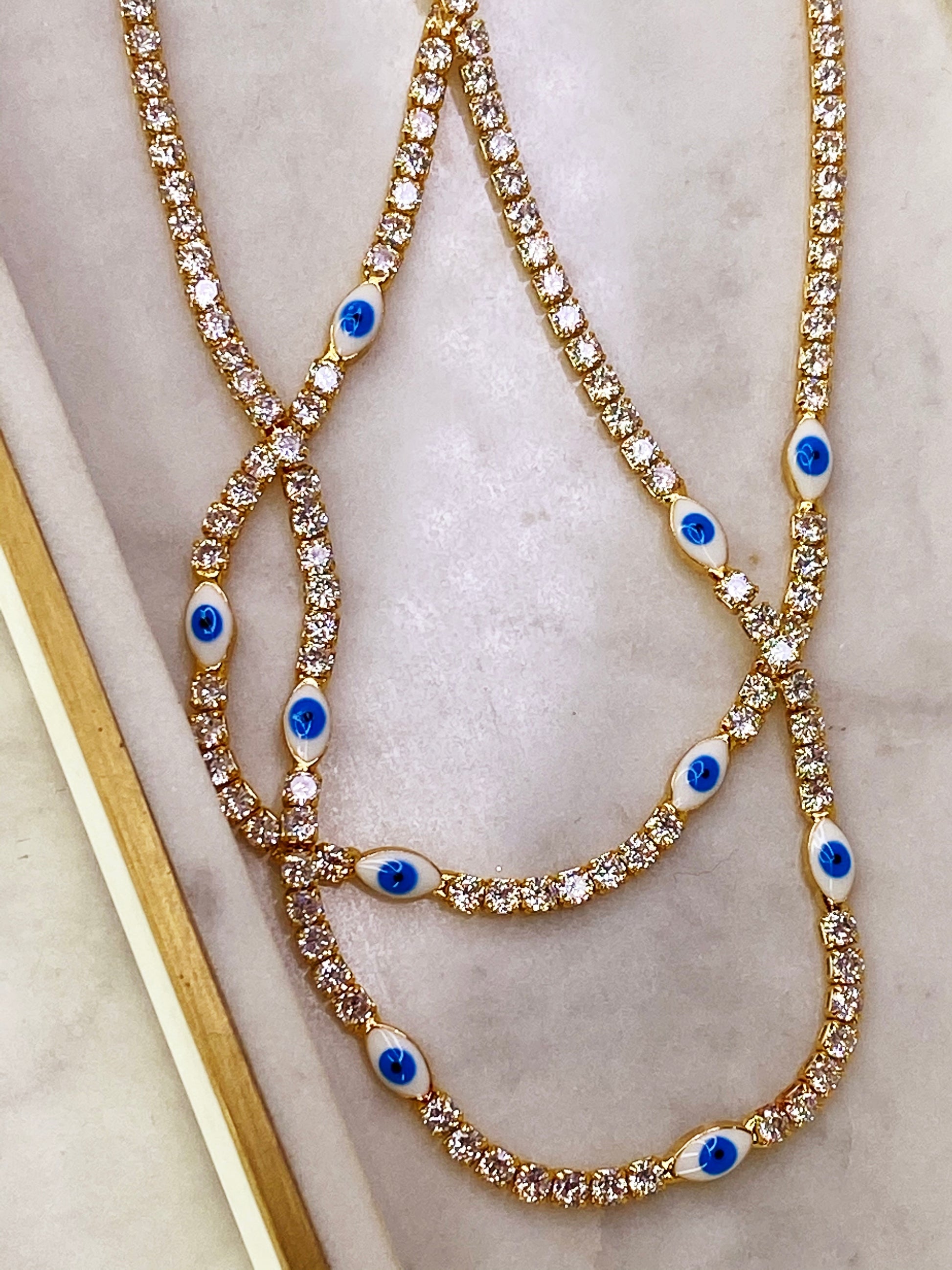 Rina Evil Eye Choker Necklace